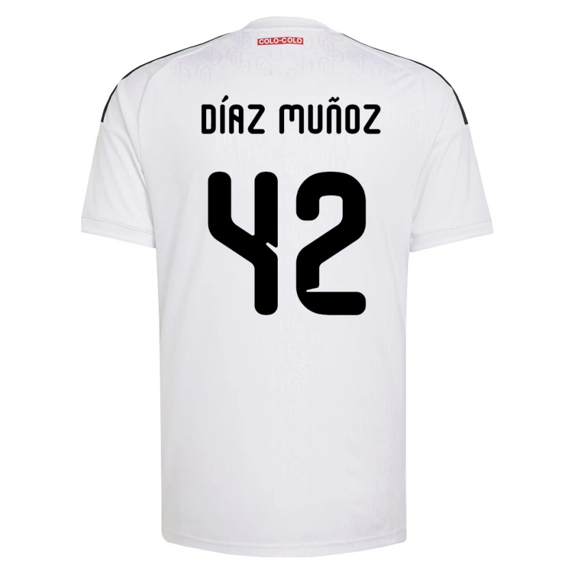 Danxen Kvinder Cristian Díaz Muñoz #42 Hvid Sort Hjemmebane Spillertrøjer 2026/27 Trøje T-Shirt