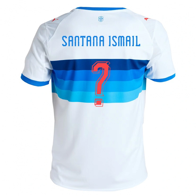 Danxen Kvinder Benjamin Santana Ismail #0 Hvid Himmelblå Hjemmebane Spillertrøjer 2026/27 Trøje T-Shirt