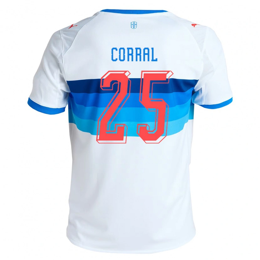 Danxen Kvinder Diego Corral #25 Hvid Himmelblå Hjemmebane Spillertrøjer 2026/27 Trøje T-Shirt