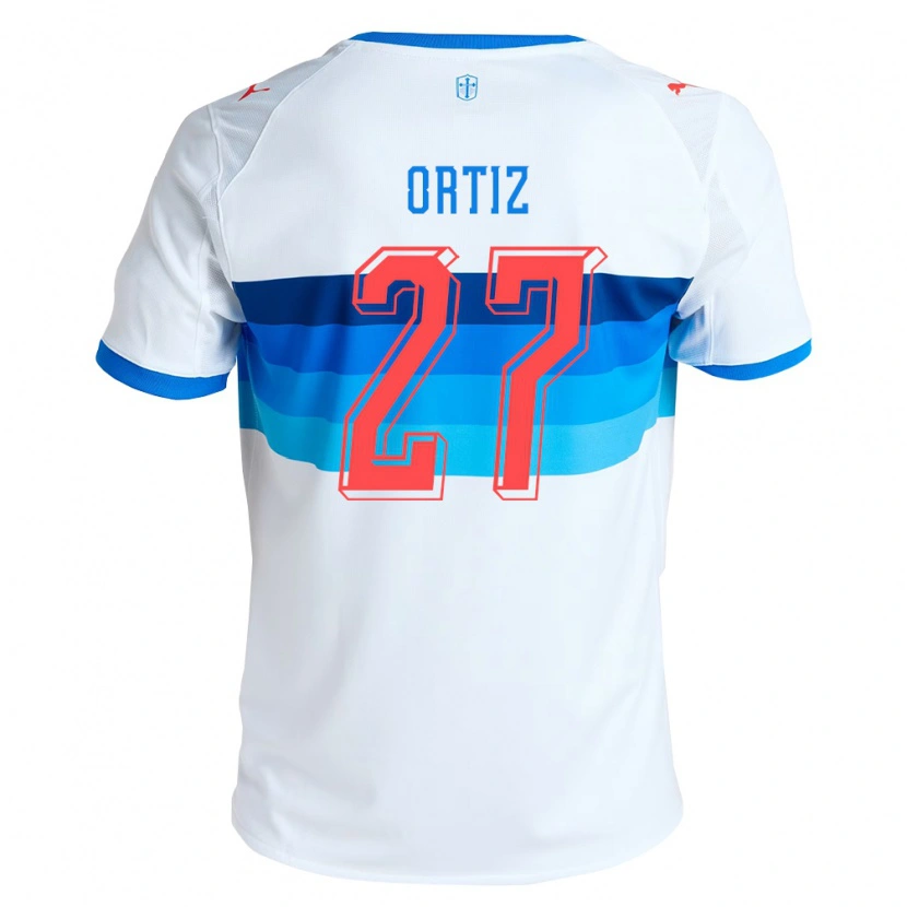 Danxen Kvinder Jorge Ortiz #27 Hvid Himmelblå Hjemmebane Spillertrøjer 2026/27 Trøje T-Shirt