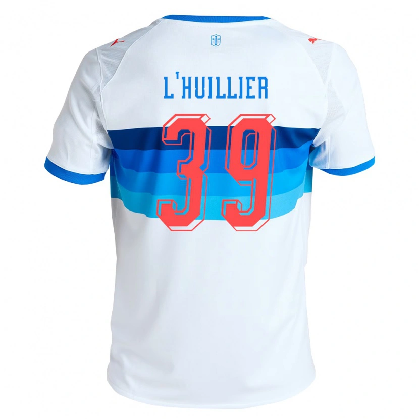 Danxen Kvinder Nicolás L'huillier #39 Hvid Himmelblå Hjemmebane Spillertrøjer 2026/27 Trøje T-Shirt