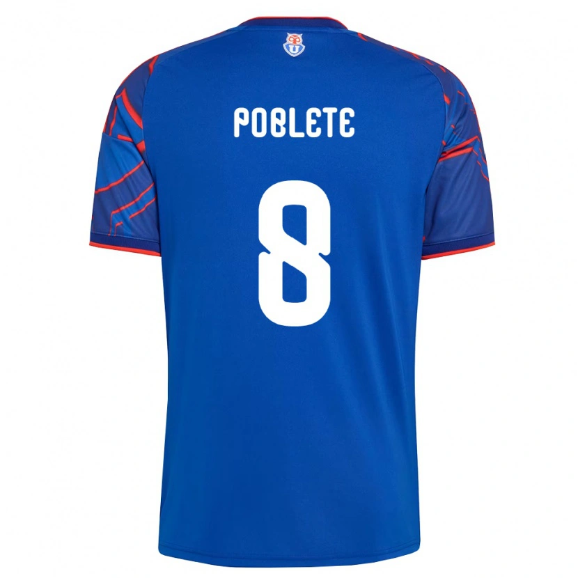 Danxen Kvinder Israel Poblete #8 Kongelig Blå Rød Hjemmebane Spillertrøjer 2026/27 Trøje T-Shirt