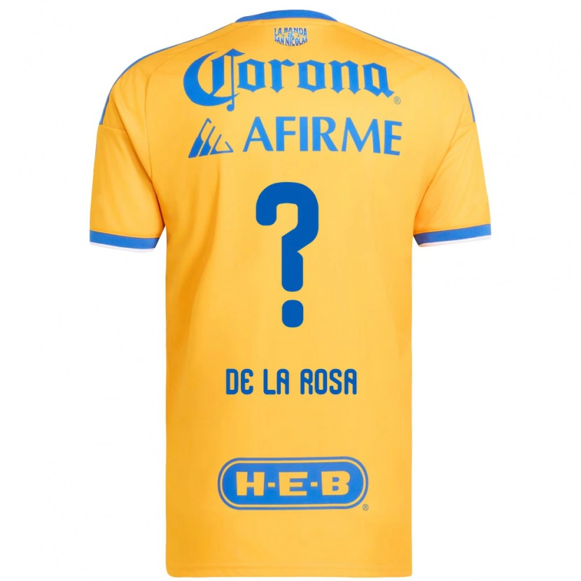 Danxen Kvinder Luis De La Rosa #0 Gul Blå Hjemmebane Spillertrøjer 2026/27 Trøje T-Shirt