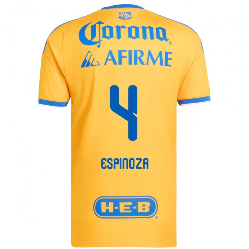 Danxen Kvinder Greta Espinoza #4 Gul Blå Hjemmebane Spillertrøjer 2026/27 Trøje T-Shirt