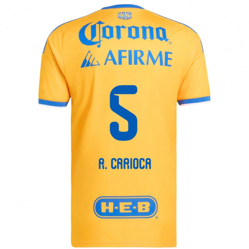 Danxen Kvinder Rafael Carioca #5 Gul Blå Hjemmebane Spillertrøjer 2026/27 Trøje T-Shirt