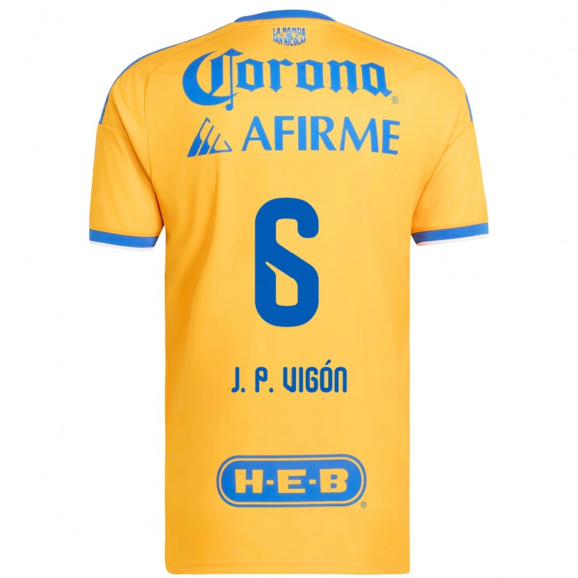 Danxen Kvinder Juan Pablo Vigón #6 Gul Blå Hjemmebane Spillertrøjer 2026/27 Trøje T-Shirt