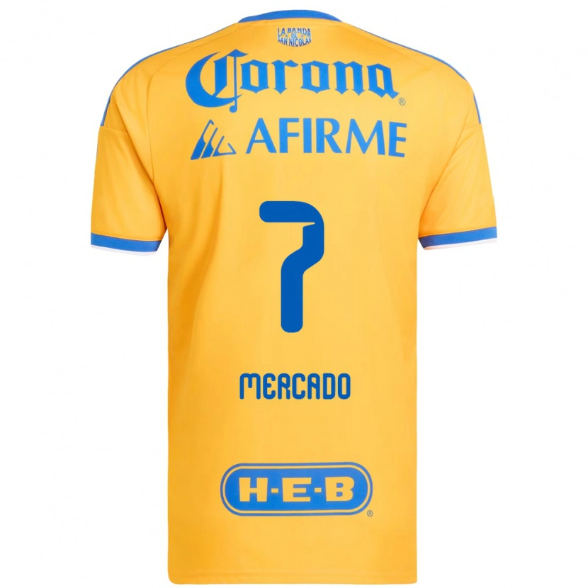 Danxen Kvinder Liliana Mercado #7 Gul Blå Hjemmebane Spillertrøjer 2026/27 Trøje T-Shirt