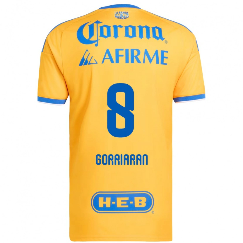 Danxen Kvinder Fernando Gorriarán #8 Gul Blå Hjemmebane Spillertrøjer 2026/27 Trøje T-Shirt