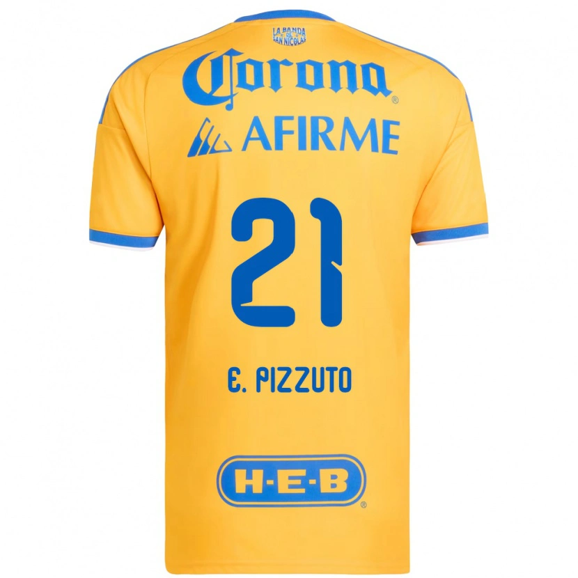 Danxen Kvinder Eugenio Pizzuto #21 Gul Blå Hjemmebane Spillertrøjer 2026/27 Trøje T-Shirt