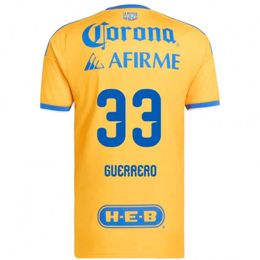 Danxen Kvinder Rafael Guerrero #33 Gul Blå Hjemmebane Spillertrøjer 2026/27 Trøje T-Shirt
