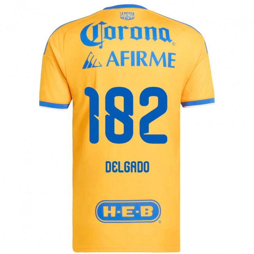Danxen Kvinder Arturo Delgado #182 Gul Blå Hjemmebane Spillertrøjer 2026/27 Trøje T-Shirt