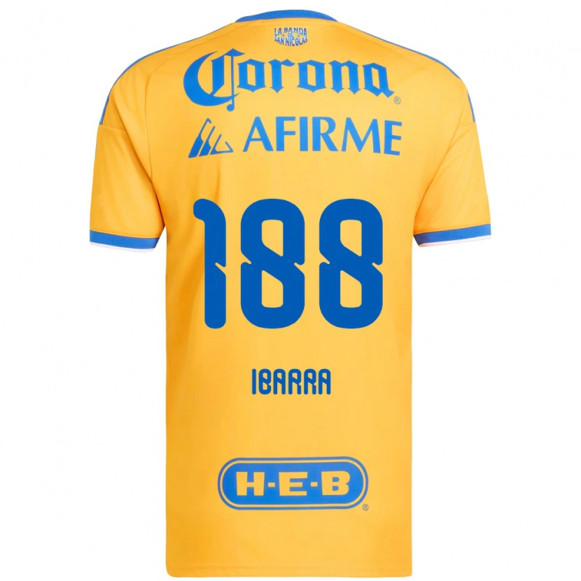 Danxen Kvinder Juan Ibarra #188 Gul Blå Hjemmebane Spillertrøjer 2026/27 Trøje T-Shirt