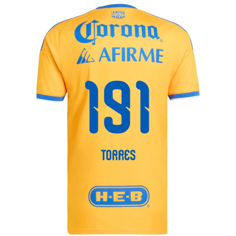 Danxen Kvinder Aldo Torres #191 Gul Blå Hjemmebane Spillertrøjer 2026/27 Trøje T-Shirt