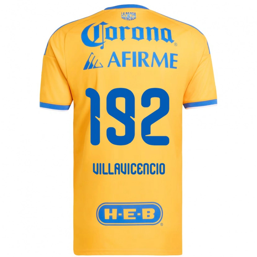 Danxen Kvinder Edgar Villavicencio #192 Gul Blå Hjemmebane Spillertrøjer 2026/27 Trøje T-Shirt