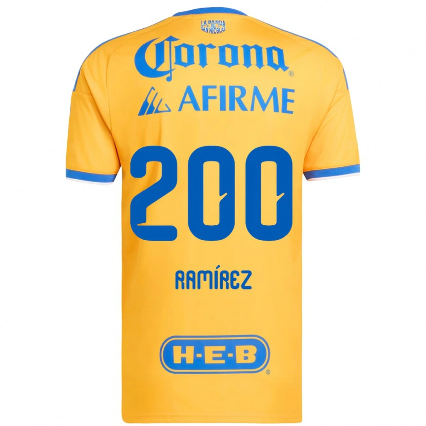 Danxen Kvinder Diego Ramírez #200 Gul Blå Hjemmebane Spillertrøjer 2026/27 Trøje T-Shirt