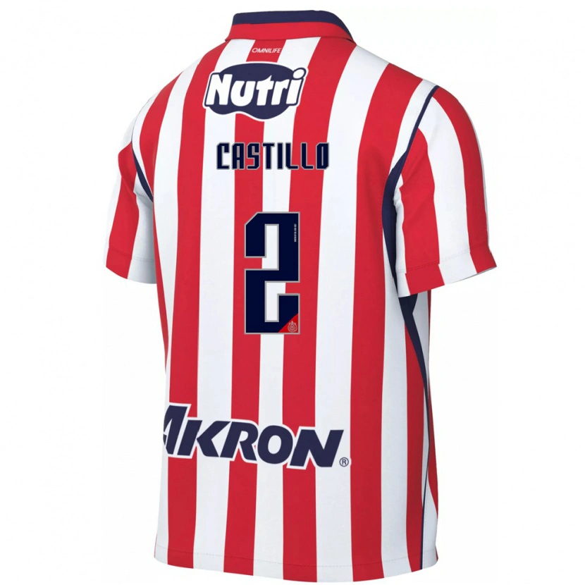 Danxen Kvinder José Castillo #2 Rød Hvid Hjemmebane Spillertrøjer 2026/27 Trøje T-Shirt