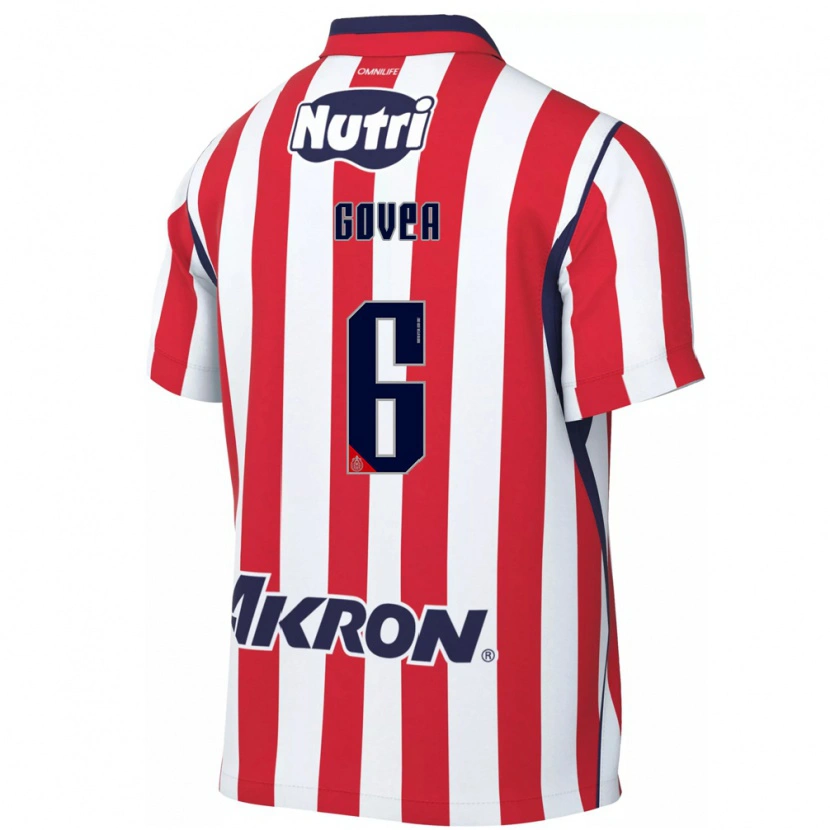 Danxen Kvinder Omar Govea #6 Rød Hvid Hjemmebane Spillertrøjer 2026/27 Trøje T-Shirt