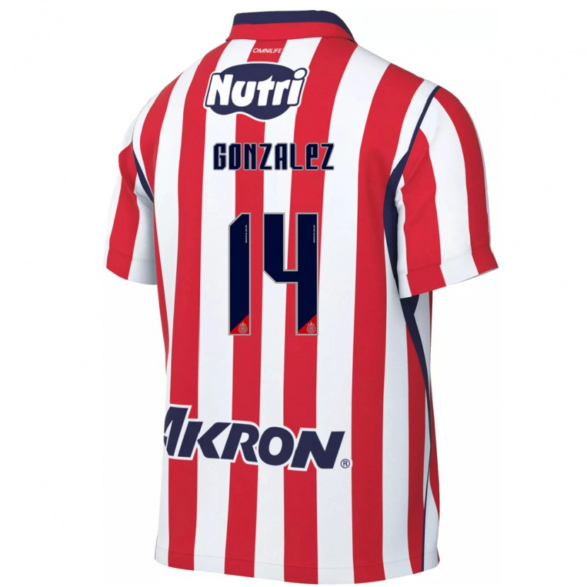 Danxen Kvinder Ivonne González #14 Rød Hvid Hjemmebane Spillertrøjer 2026/27 Trøje T-Shirt