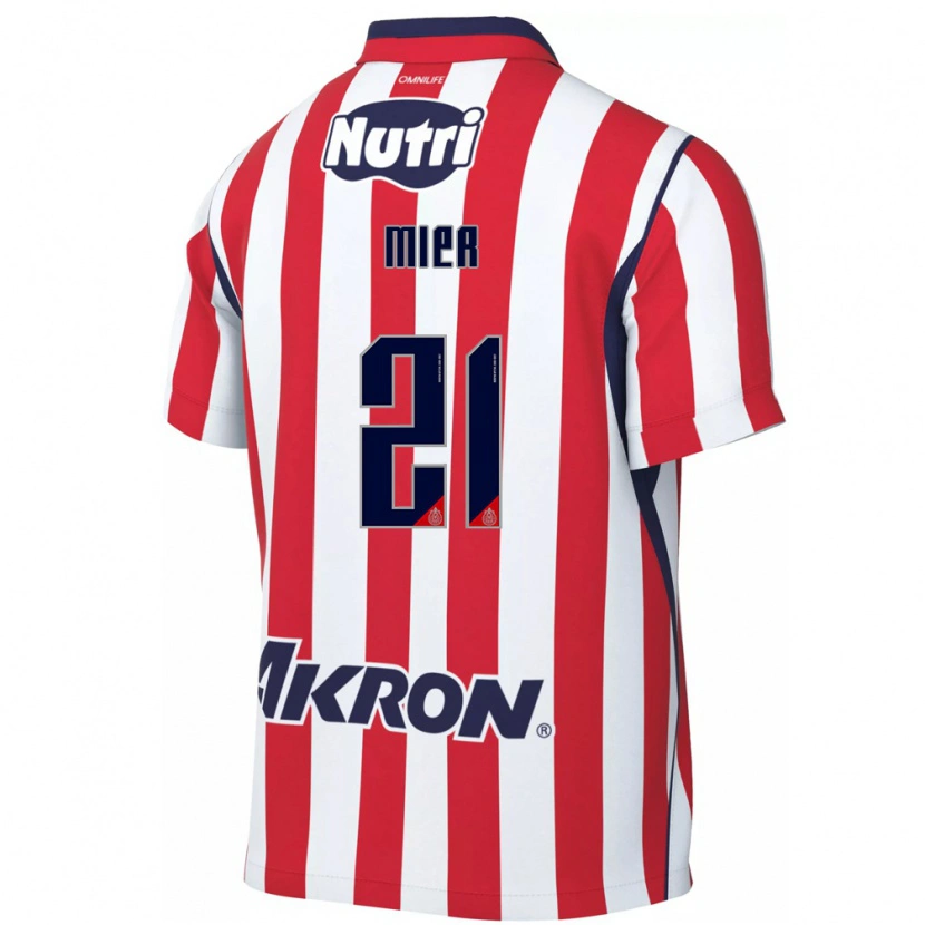 Danxen Kvinder Hiram Mier #21 Rød Hvid Hjemmebane Spillertrøjer 2026/27 Trøje T-Shirt