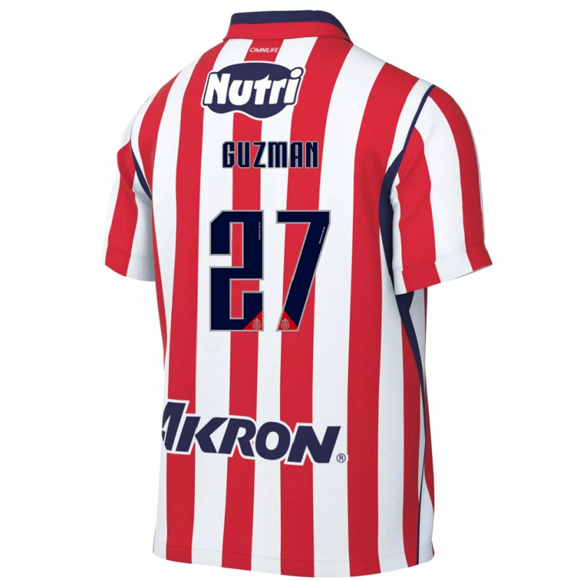 Danxen Kvinder Kinberly Guzmán #27 Rød Hvid Hjemmebane Spillertrøjer 2026/27 Trøje T-Shirt