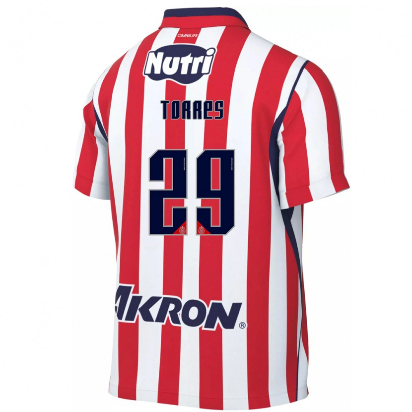 Danxen Kvinder Alan Torres #29 Rød Hvid Hjemmebane Spillertrøjer 2026/27 Trøje T-Shirt