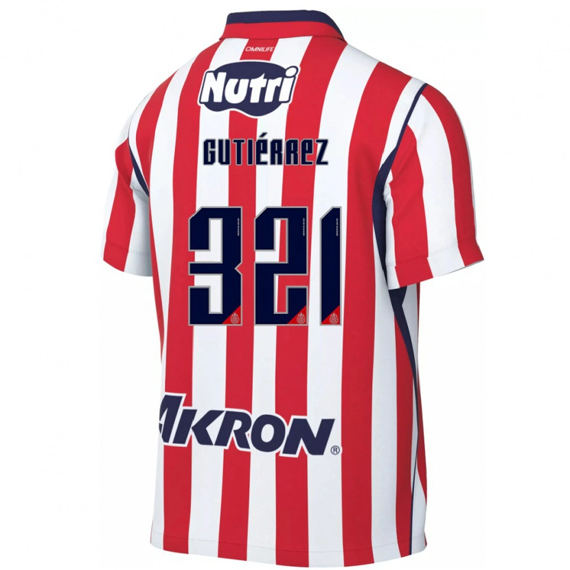 Danxen Kvinder Axel Gutiérrez #321 Rød Hvid Hjemmebane Spillertrøjer 2026/27 Trøje T-Shirt