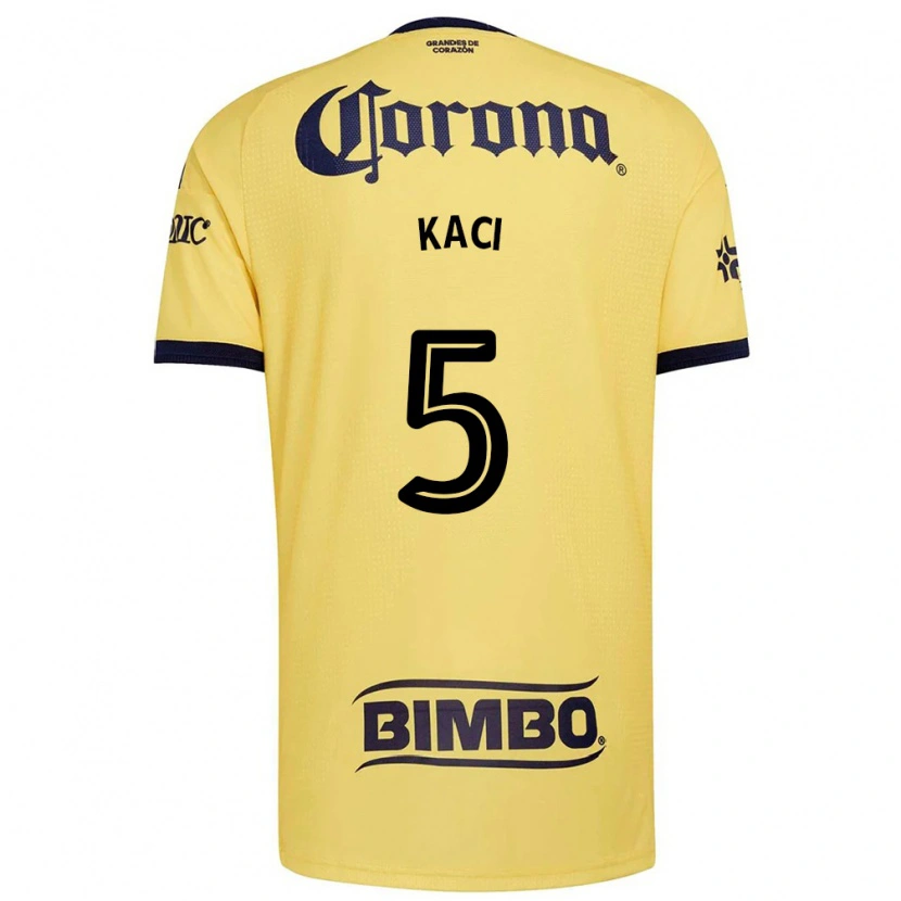 Danxen Kvinder Aurelie Kaci #5 Gul Rød Sort Hjemmebane Spillertrøjer 2026/27 Trøje T-Shirt
