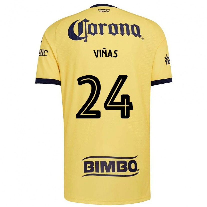 Danxen Kvinder Federico Viñas #24 Gul Rød Sort Hjemmebane Spillertrøjer 2026/27 Trøje T-Shirt
