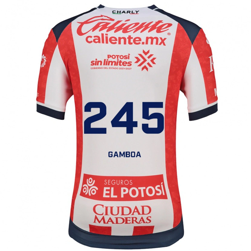 Danxen Kvinder Martín Gamboa #245 Rød Hvid Sort Hjemmebane Spillertrøjer 2026/27 Trøje T-Shirt
