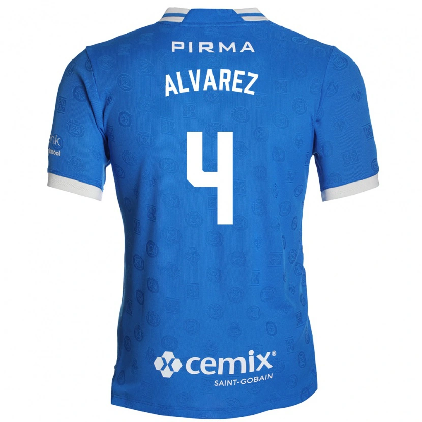Danxen Kvinder Gabriela Alvarez #4 Blå Hvid Rød Hjemmebane Spillertrøjer 2026/27 Trøje T-Shirt