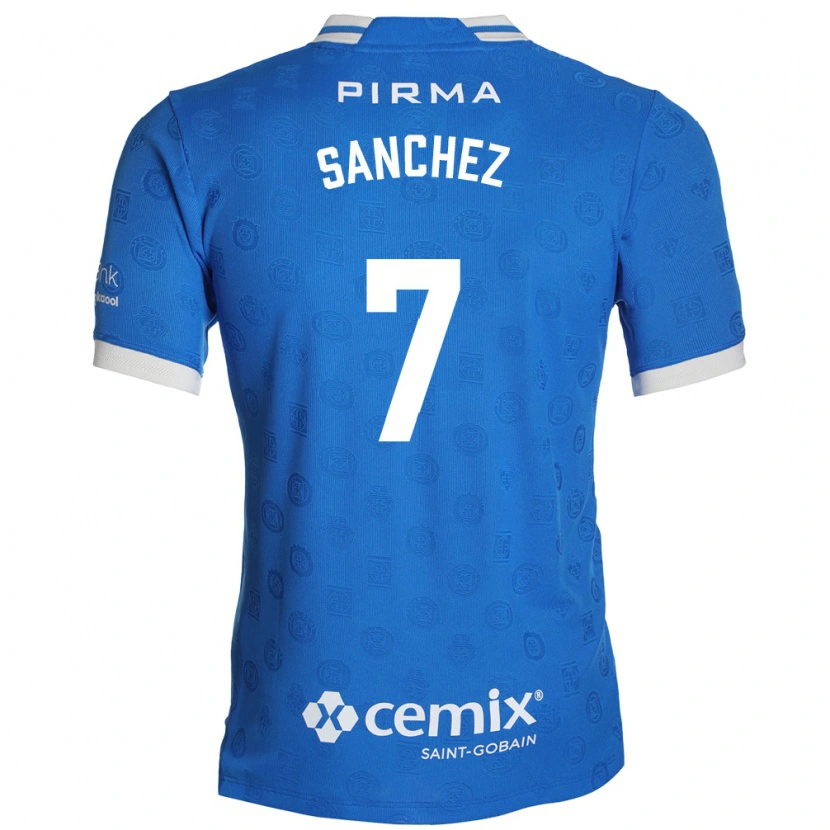 Danxen Kvinder Andrea Sanchez #7 Blå Hvid Rød Hjemmebane Spillertrøjer 2026/27 Trøje T-Shirt