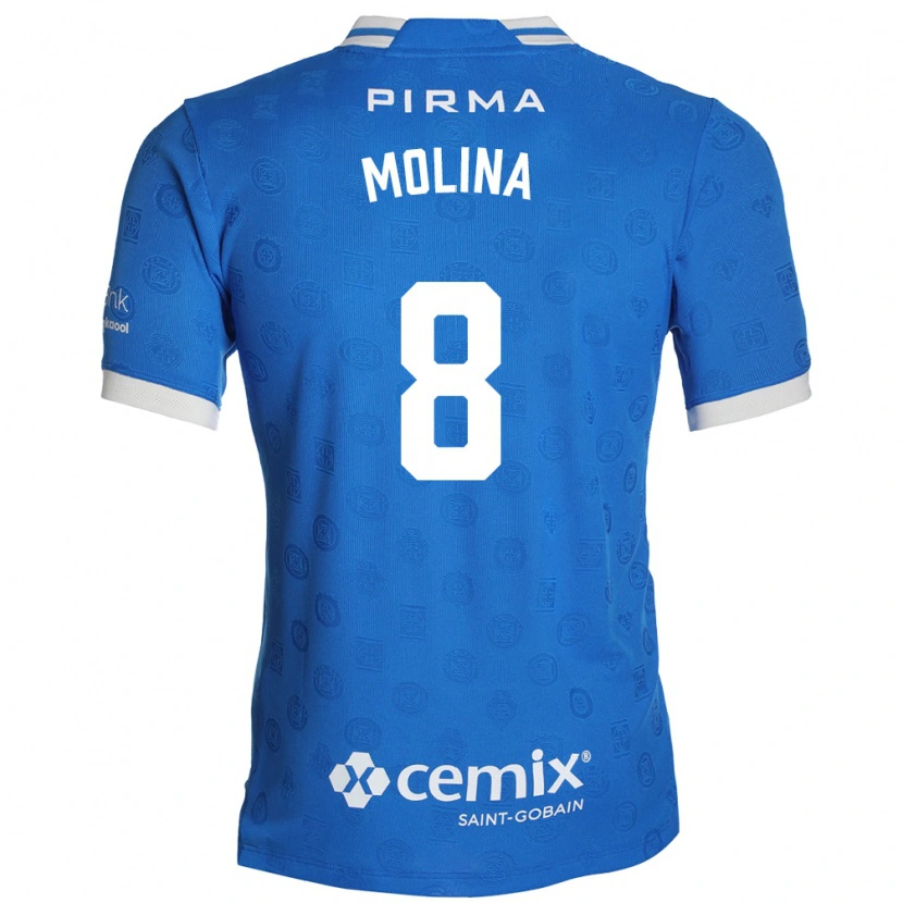 Danxen Kvinder Dalia Molina #8 Blå Hvid Rød Hjemmebane Spillertrøjer 2026/27 Trøje T-Shirt