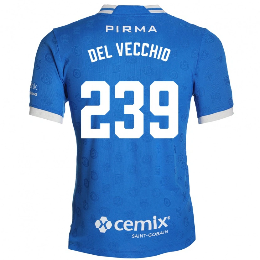 Danxen Kvinder Michael Del Vecchio #239 Blå Hvid Rød Hjemmebane Spillertrøjer 2026/27 Trøje T-Shirt