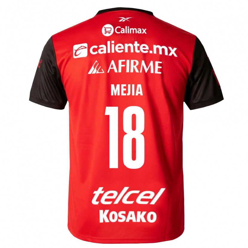Danxen Kvinder Aarón Mejía #18 Sort Rød Hjemmebane Spillertrøjer 2026/27 Trøje T-Shirt