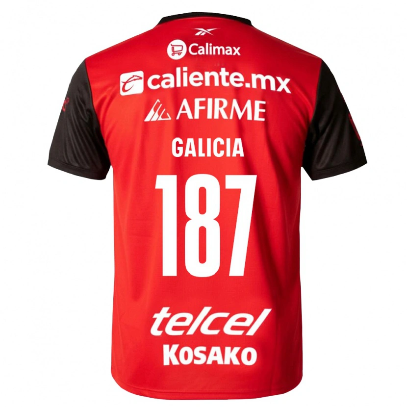 Danxen Kvinder Carlos Galicia #187 Sort Rød Hjemmebane Spillertrøjer 2026/27 Trøje T-Shirt