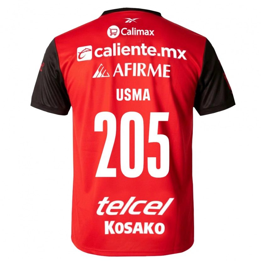 Danxen Kvinder Juan Usma #205 Sort Rød Hjemmebane Spillertrøjer 2026/27 Trøje T-Shirt