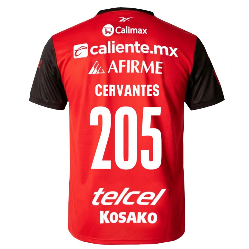 Danxen Kvinder Sebastián Cervantes #205 Sort Rød Hjemmebane Spillertrøjer 2026/27 Trøje T-Shirt