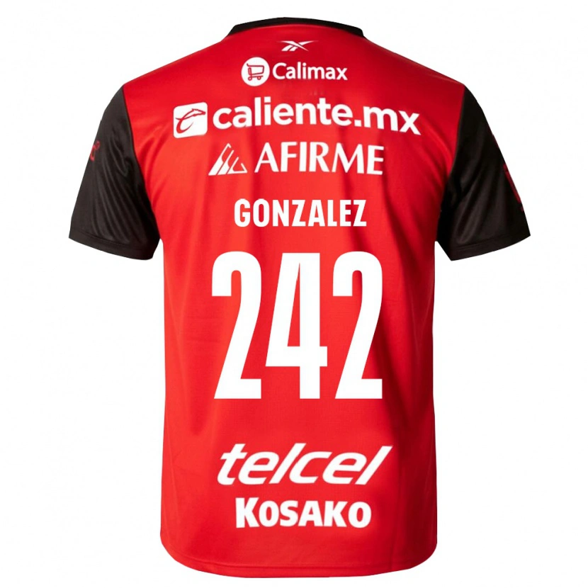 Danxen Kvinder Osmar González #242 Sort Rød Hjemmebane Spillertrøjer 2026/27 Trøje T-Shirt