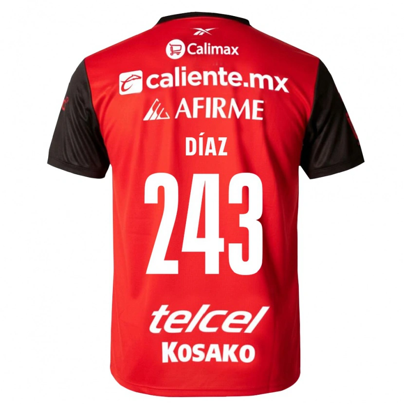 Danxen Kvinder Jesús Díaz #243 Sort Rød Hjemmebane Spillertrøjer 2026/27 Trøje T-Shirt
