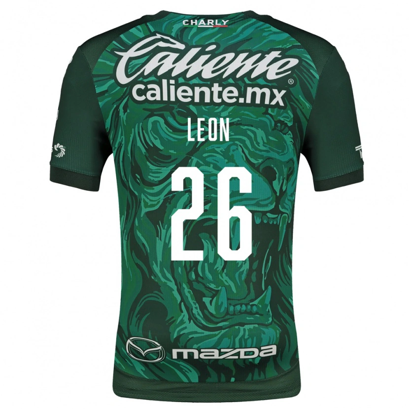 Danxen Kvinder Armando León #26 Grøn Sort Hjemmebane Spillertrøjer 2026/27 Trøje T-Shirt