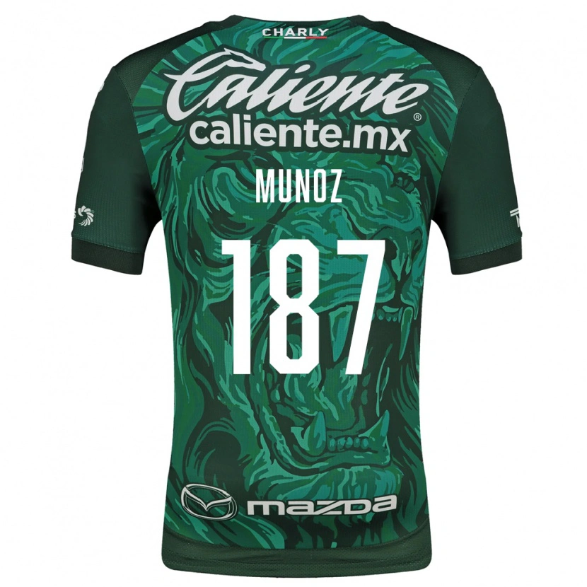 Danxen Kvinder Diego Muñoz #187 Grøn Sort Hjemmebane Spillertrøjer 2026/27 Trøje T-Shirt