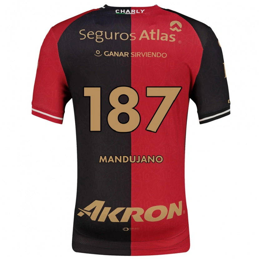 Danxen Kvinder Sebastián Mandujano #187 Rød Sort Brun Hjemmebane Spillertrøjer 2026/27 Trøje T-Shirt