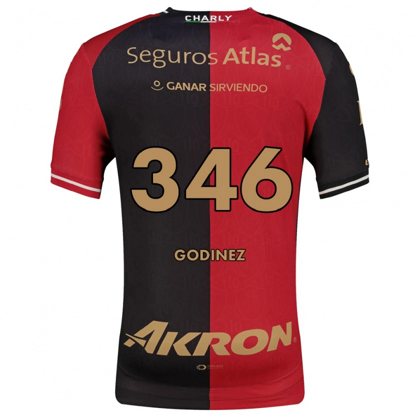 Danxen Kvinder Olmo Godínez #346 Rød Sort Brun Hjemmebane Spillertrøjer 2026/27 Trøje T-Shirt