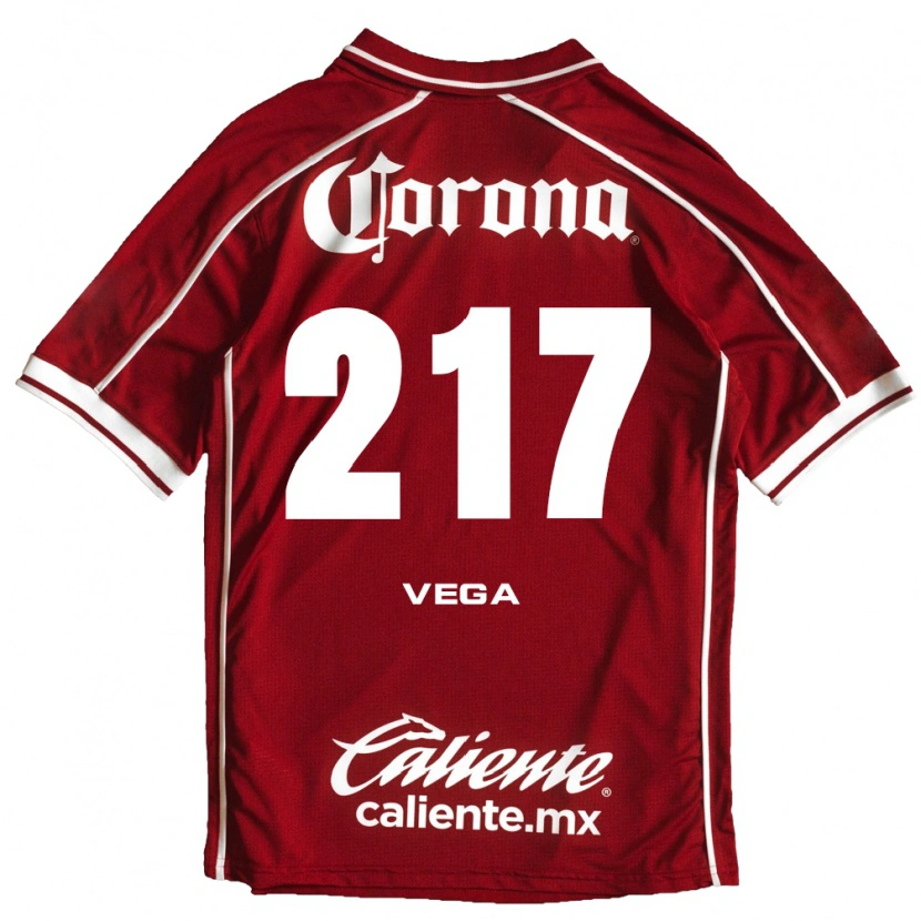 Danxen Kvinder Kevin Vega #217 Hvid Rød Hjemmebane Spillertrøjer 2026/27 Trøje T-Shirt