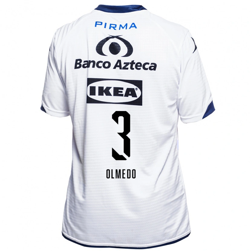 Danxen Kvinder Sebastián Olmedo #3 Hvid Sort Blå Hjemmebane Spillertrøjer 2026/27 Trøje T-Shirt