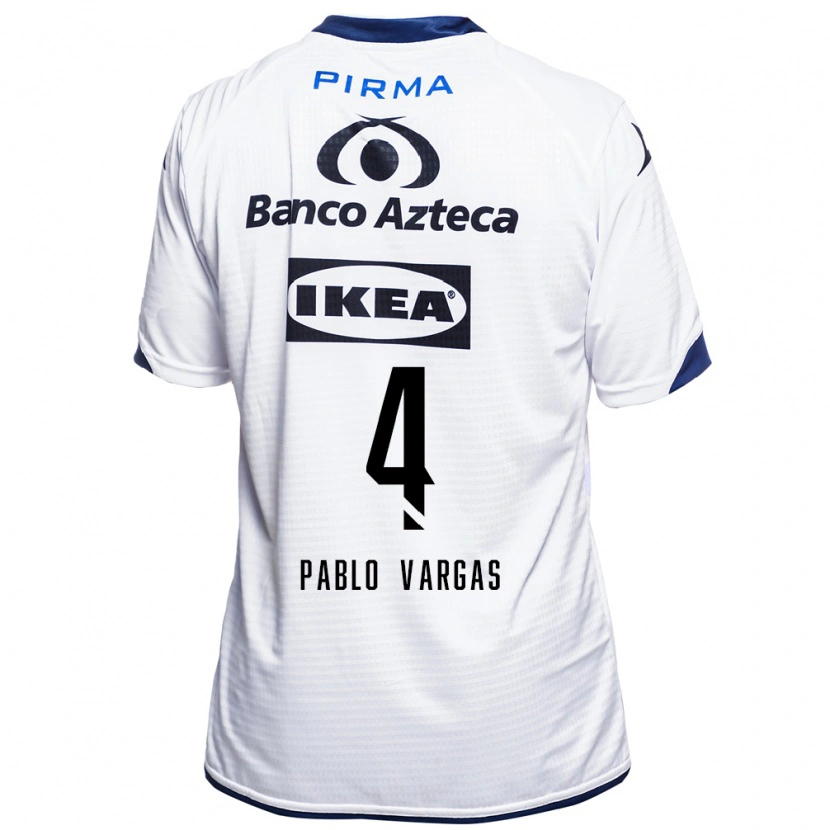 Danxen Kvinder Juan Pablo Vargas #4 Hvid Sort Blå Hjemmebane Spillertrøjer 2026/27 Trøje T-Shirt
