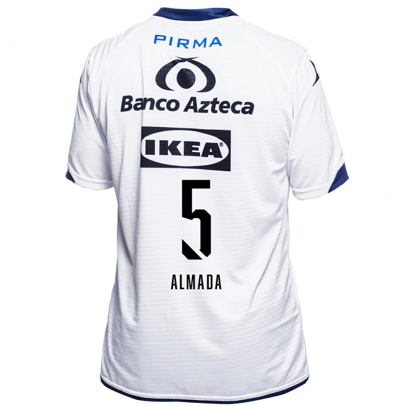 Danxen Kvinder Facundo Almada #5 Hvid Sort Blå Hjemmebane Spillertrøjer 2026/27 Trøje T-Shirt