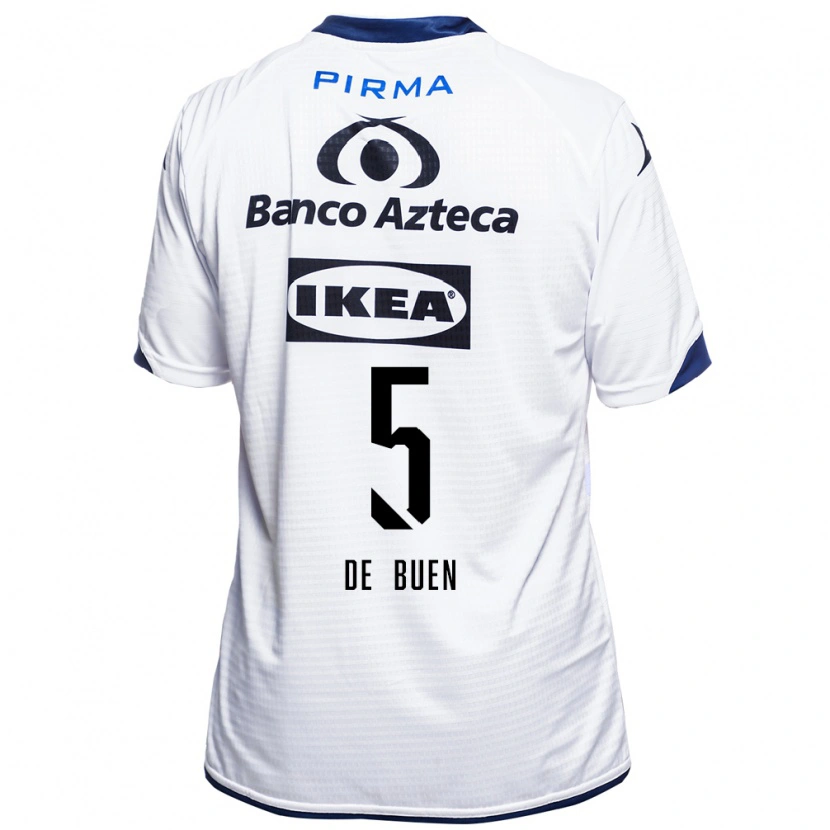 Danxen Kvinder Diego De Buen #5 Hvid Sort Blå Hjemmebane Spillertrøjer 2026/27 Trøje T-Shirt