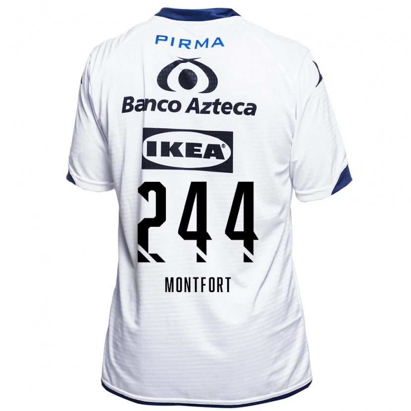 Danxen Kvinder Bruno Montfort #244 Hvid Sort Blå Hjemmebane Spillertrøjer 2026/27 Trøje T-Shirt