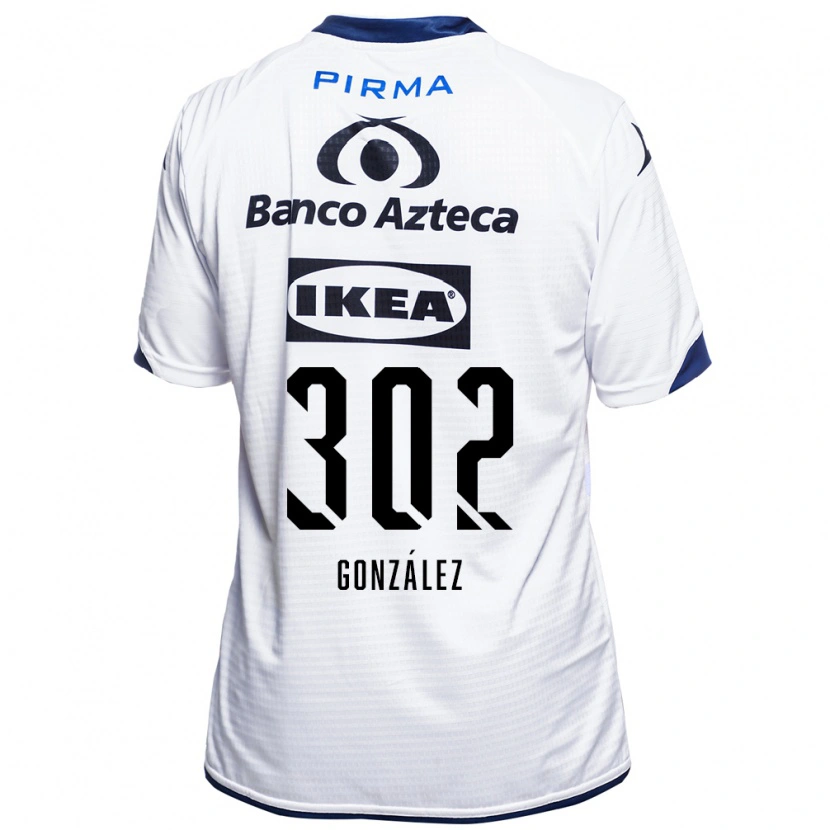 Danxen Kvinder Mateo González #302 Hvid Sort Blå Hjemmebane Spillertrøjer 2026/27 Trøje T-Shirt